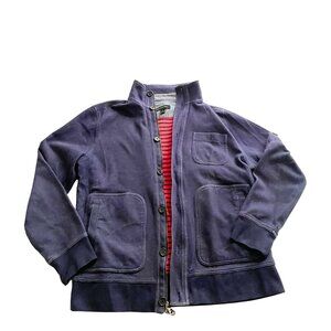 Banana Republic Blue Knit Zip Up Trucker Jacket Women’s Size XL long sleeve